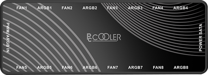 Разветвитель питания для вентиляторов и ARGB-подсветки PCCooler ARGB Hub-H01 - Фото 2 Разветвитель питания для вентиляторов и ARGB-подсветки PCCooler ARGB Hub-H01 - изображение 2