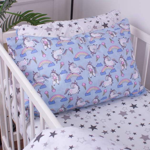 Простирадло на резинці MirSon Бязь Kids Time 18-0006 Rainbow Unicorn висота 10 см 70х190 см від Rozetka на платформі USKIDKA Акція на Простирадло на резинці MirSon Бязь Kids Time 18-0006 Rainbow Unicorn висота 10 см 70х190 см від Rozetka