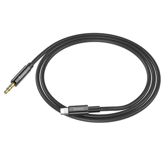 AUX кабель Hoco UPA19 Lightning to Jack 3.5 1m чорний - зображення 2