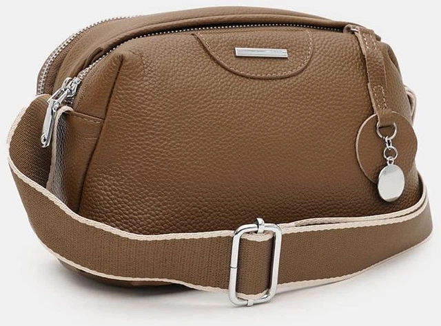 Жіноча шкіряна сумка Borsa Leather стильна сумка через плече з натуральної шкіри 54194 - зображення 2