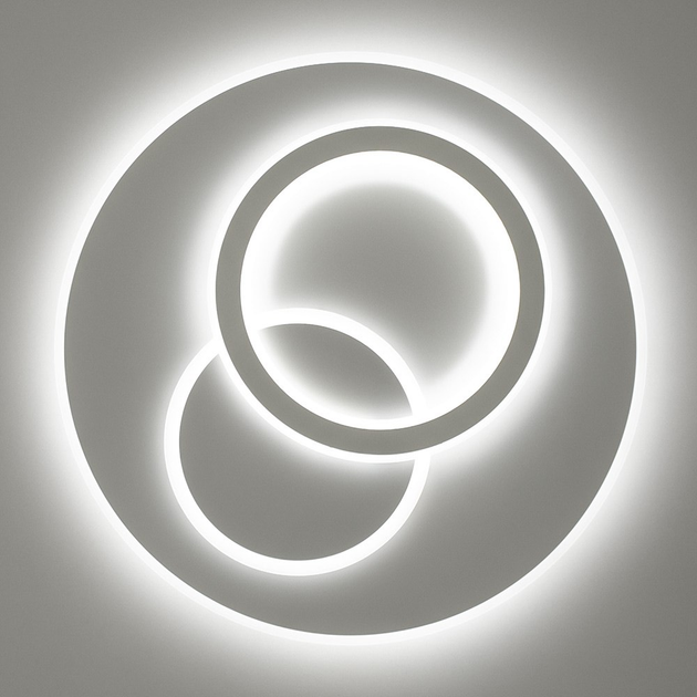 Управляемая LED люстра Luminaria ISLAND 70W R ON/OFF "три круга" белая 460х50-WHITE-220V-IP20 - изображение 1