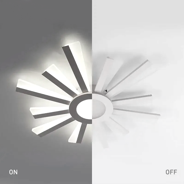 Управляемая LED люстра Esllse TERESA 70W R APP "солнышко" с пультом и приложением для смартфона 550x50-WHITE - изображение 7