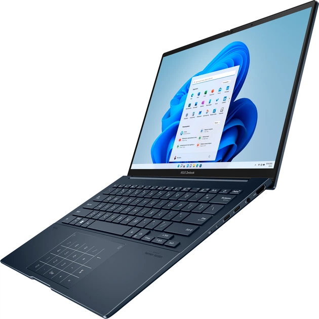 Ноутбук ASUS Zenbook 14 OLED UX3405CA (UX3405CA-PP069X), процессор Intel Core Ultra 9 285H (до 5,4 ГГц), 14-дюймовый дисплей с разрешением 3K, 32 ГБ, SSD-накопитель на 1 ТБ, графика Intel Arc, Windows 11 Pro Ponder Blue - зображення 4