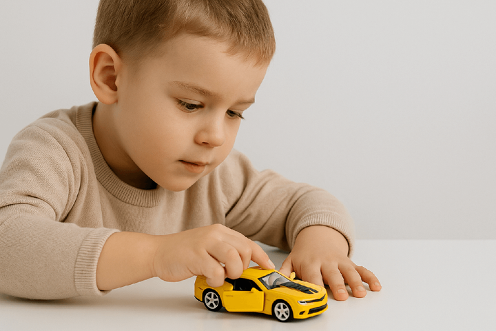 Машинка Kinsmart Chevrolet Camaro 2014 – жёлтая металлическая модель 1:36 с инерционным механизмом KT5383WF-1 - Фото 6 Машинка Kinsmart Chevrolet Camaro 2014 – жёлтая металлическая модель 1:36 с инерционным механизмом KT5383WF-1 - изображение 6