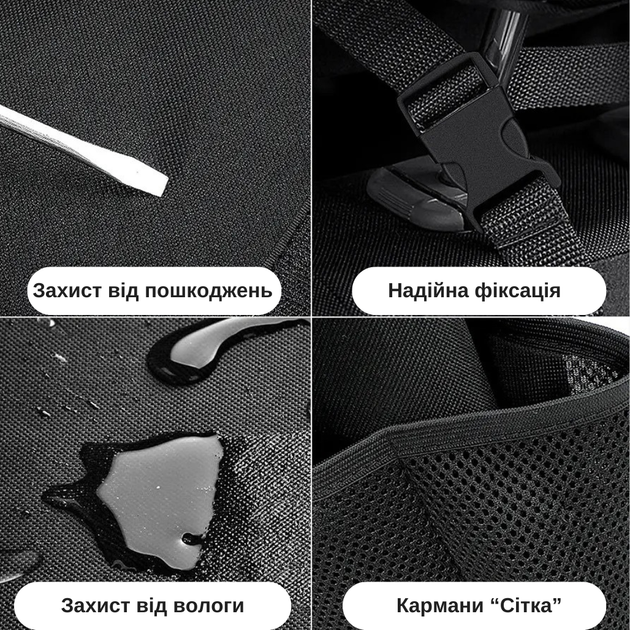 Органайзер автомобильный в багажник на спинку сиденья LVR 025 сумка на 8 отсеков Black (18992) - изображение 7