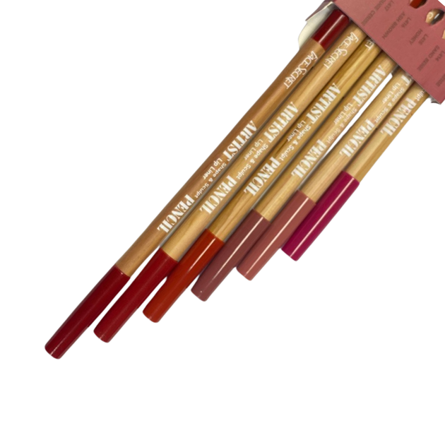 Набор карандашей для губ 6 нюдовых оттенков Face Secret Artist Pencil розовый - изображение 5
