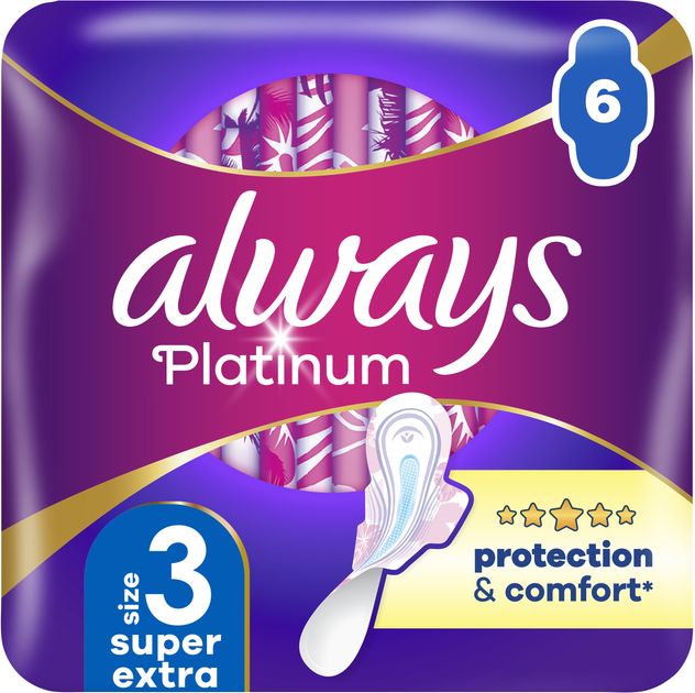 Гігієнічні прокладки Always Platinum Day&Night (Розмір 3) 6 шт (8001090445032) - зображення 1
