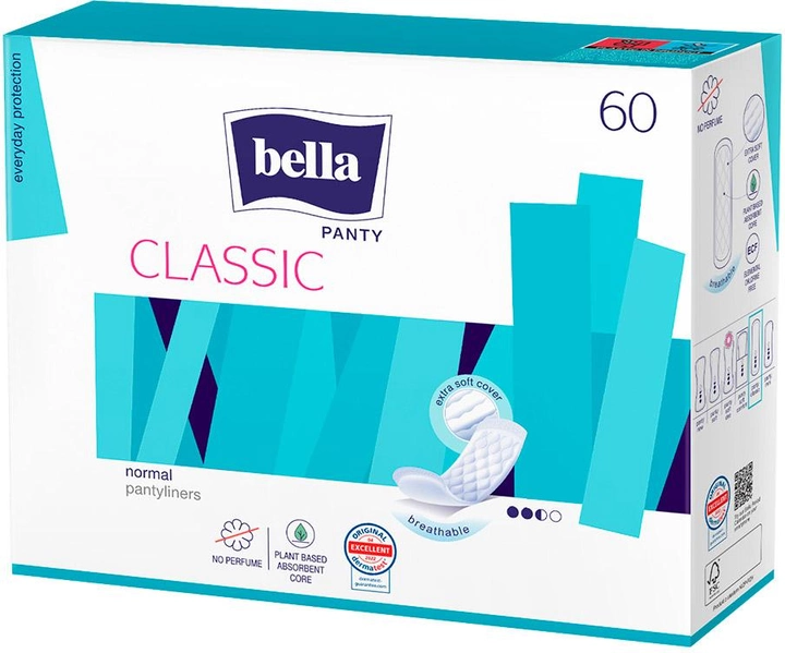 Ежедневные прокладки Bella Panty Classic 60 шт - Фото 1 Ежедневные прокладки Bella Panty Classic 60 шт - изображение 1