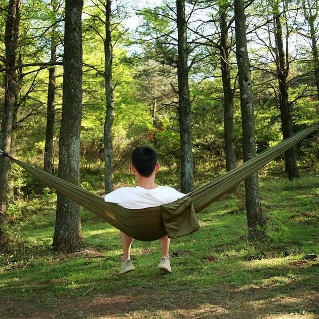 Гамак двойной с москитной сеткой Hammock With Net Army для отдыха до 200 кг - изображение 3