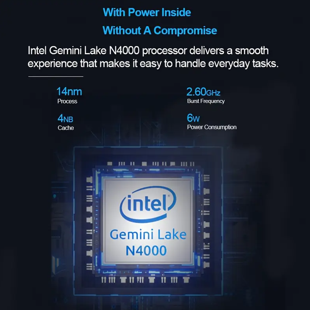 Мини компьютер маленький портативный ПК Intel N4000 1.1 BMAX B1 Pro GHz 8+128Гб - Фото 6 Мини компьютер маленький портативный ПК Intel N4000 1.1 BMAX B1 Pro GHz 8+128Гб - изображение 6