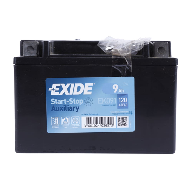 Автомобільний акумулятор EXIDE Auxiliary AGM 6CT 9Ah L+ EK091 - зображення 1