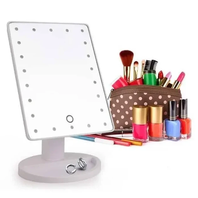 Косметичне дзеркало Magic MakeUp Mirror з підсвічуванням 16 світлодіодів Біле 5308 - зображення 3