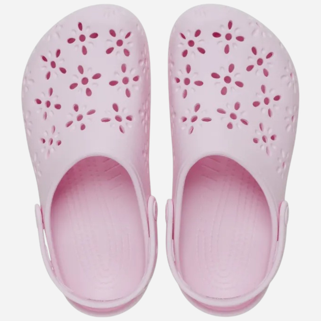 Жіночі крокси Crocs Classic Floral Cut Out Clog 210927-6ZW 36-37 (M4/W6) Світло-рожеві (198445118111) - зображення 5