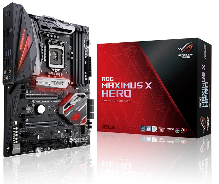 Материнская плата Asus Rog Maximus X Hero (s1151, Intel Z370, PCI