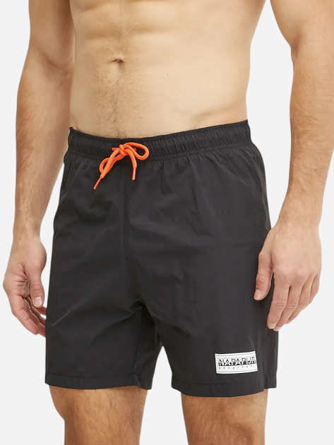Пляжні шорти чоловічі Napapijri V-Box Logo NP0A4IBK0411 M Чорні (198265071832) - зображення 1