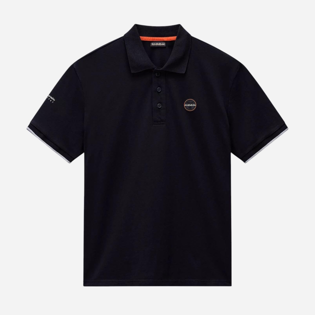 Koszulka polo męska Napapijri E-Badge Sum NP0A4IDA0411 M Czarna (198265094039) - obraz 5