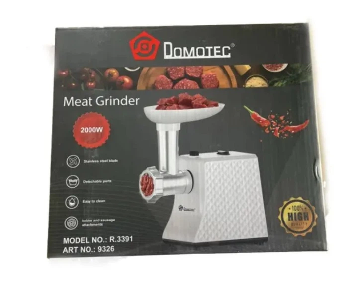 Электрическая мясорубка с реверсом 2000Вт Domotec R-3391 Белый - Фото 6 Электрическая мясорубка с реверсом 2000Вт Domotec R-3391 Белый - изображение 6