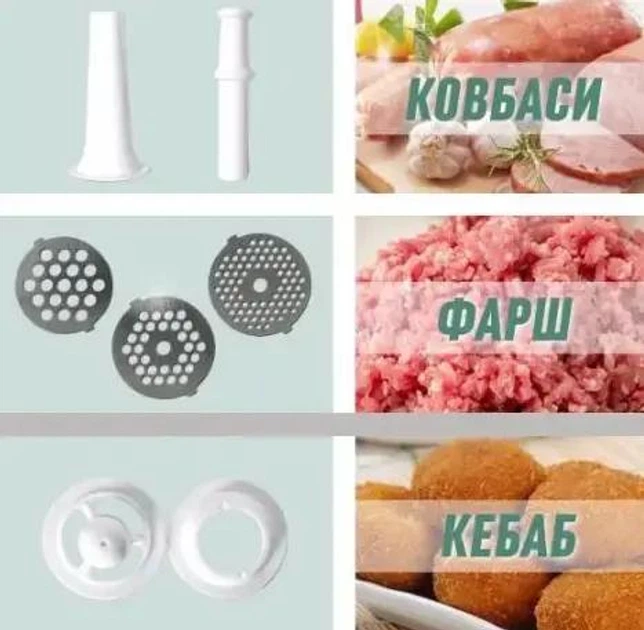 Электрическая мясорубка с соковыжималкой 3200Вт Crownberg CB-4216 Черный - изображение 5