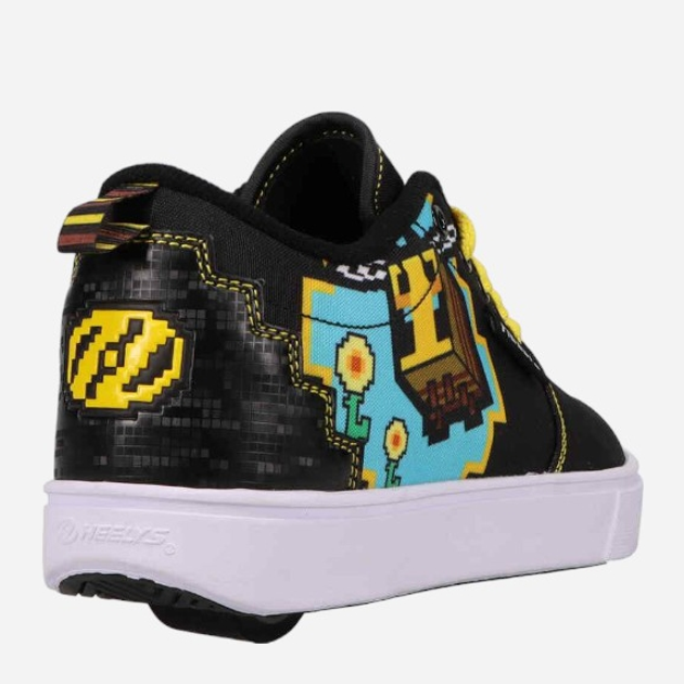 Детские роликовые кроссовки для мальчика Heelys Minecraft HLY-B1W 32 Черный/Желтый (196382703131) 