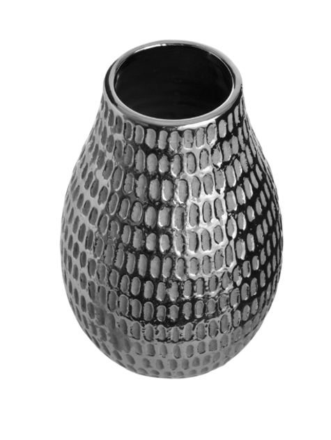 Wazon HOMLA Fida w plamki srebrny 16 x 23 cm (5906496705076) - obraz 2