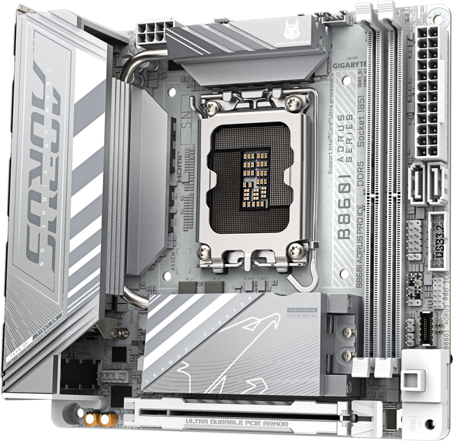 Материнська плата Gigabyte B860I AORUS PRO ICE (LGA1851, Intel B860, PCI-Ex16) - зображення 3