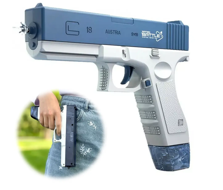 Водный пистолет арт CY003 Glock, аккумулятор 3.7V, USB-кабель - Фото 2 Водный пистолет арт CY003 Glock, аккумулятор 3.7V, USB-кабель - изображение 2
