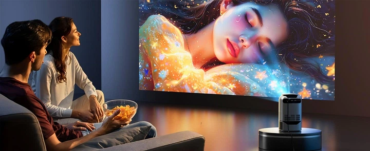 Портативний проектор Bisofice 4K з регульованою висотою, Full HD WiFi6 проектор підтримує корекцію трапецієподібних спотворень 4K, 4D/4P, електричний фокус, сумісний з TV Box - зображення 10