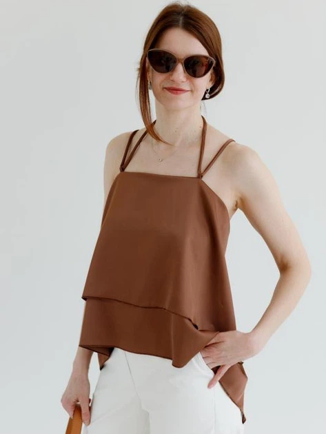 Топ женский ARTKNIT Fashion One Size Коричневый (4823093472815) - Фото 8 Топ женский ARTKNIT Fashion One Size Коричневый (4823093472815) - изображение 8