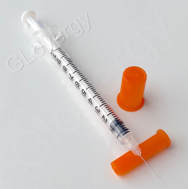 Шприц ін'єкційний трьохкомпонентний инсулиновий стерильний Alexpharm U-100 1 мл з інтегрованою голкою 30G 0.3x13 мм, 180 шт. - зображення 2