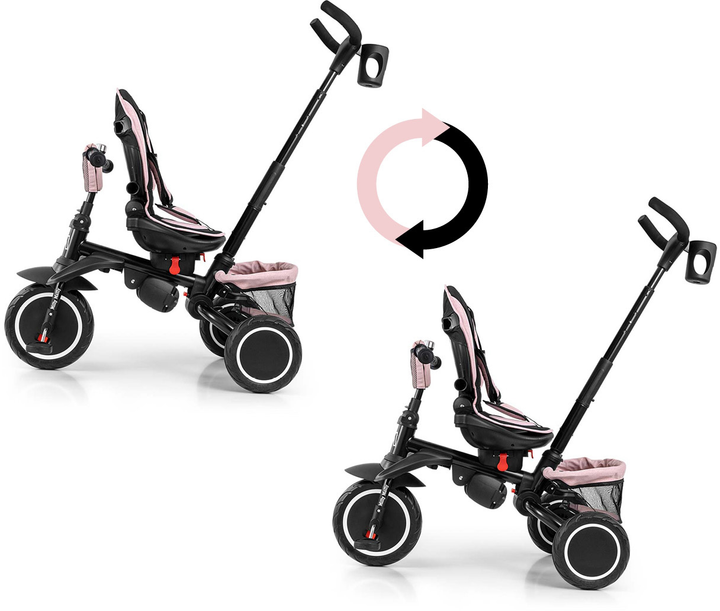 Rowerek trójkołowy Milly Mally Stanley Rubber New Różowy (5907090700078) - obraz 13