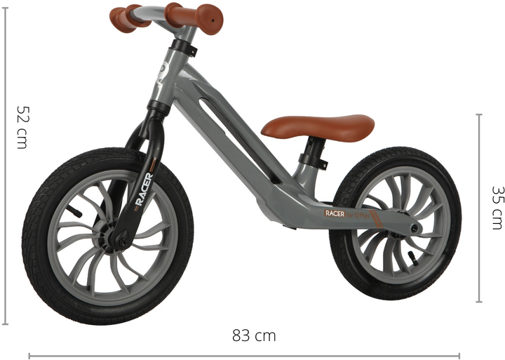 Rowerek biegowy Qplay Racer Szary (5061047480878) - obraz 8