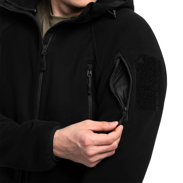 Флисовая кофта Helikon Patriot Mk2 Hybrid Fleece - Black XL - изображение 2