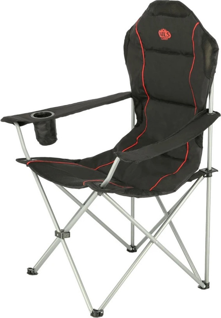 Крісло туристичне Nils Camp NC3080 Black-Red (5907695593099) - зображення 2