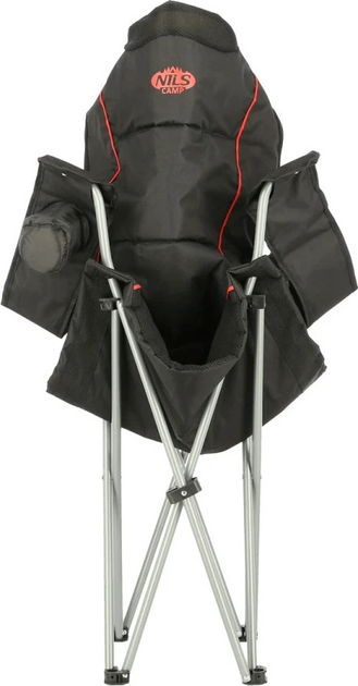 Крісло туристичне Nils Camp NC3080 Black-Red (5907695593099) - зображення 10