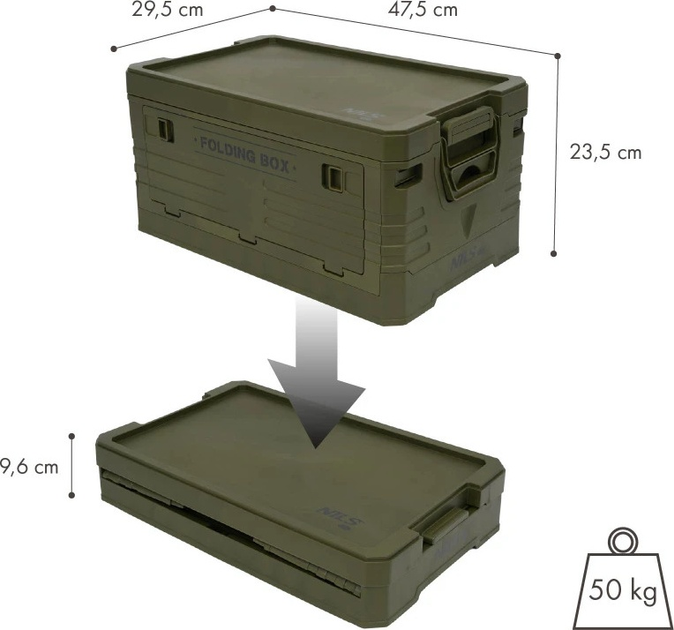 Składana skrzynia kempingowa Nils Camp NCB4001 32 l (5907695520064) - obraz 2