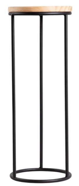Stojak na kwiaty HOMLA Ddedoni metalowy czarny okrągły 23.5 x 66.5 cm (5906496733468) - obraz 2