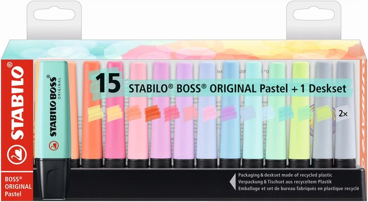 Хайлайтери Stabilo 7015-02-5 різнокольорові текстовидільники 15 шт - зображення 2