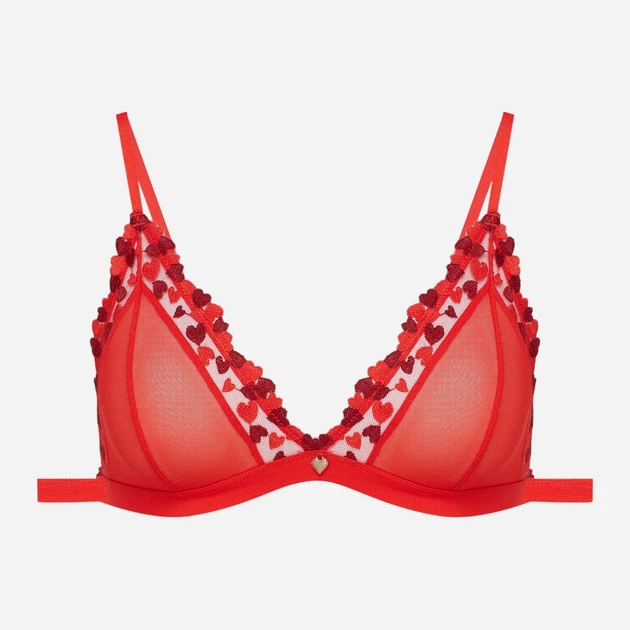 Biustonosz damski miękki bez fiszbin Esotiq Zoee 42005-33X L Czerwony (5903972365939) - obraz 8