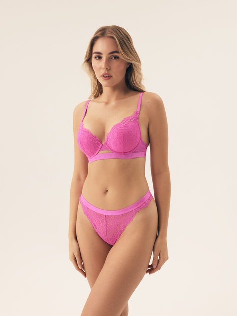 Бюстгальтер Push-up з кісточками мереживний Bloovii Ocrissa 42244-42X 75A Рожевий (5903972543313) - зображення 3