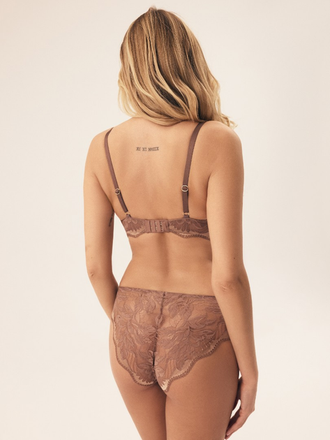 Бюстгальтер Push-up з кісточками мереживний Esotiq Kavi 42325-84X 65G Коричневий (5903972386002) - зображення 4