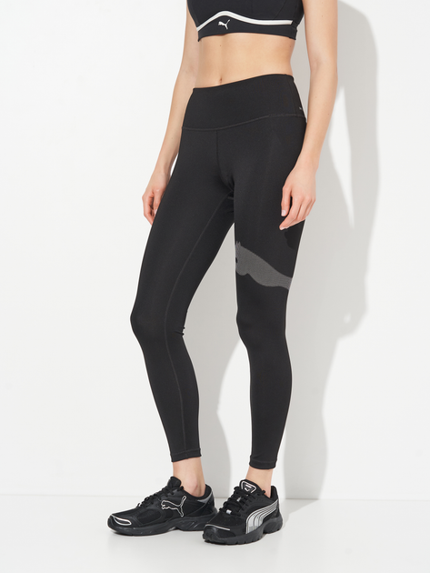 Спортивные леггинсы для фитнеса женские Puma Train All Day Graphic Tight - Big Logo 52667601 XXS Black (4067984139436) 
