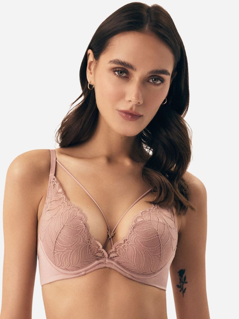 Biustonosz damski Push Up z fiszbinami Esotiq Korin 42361-39X 75C Ciemnoróżowy (5903972394779) - obraz 8