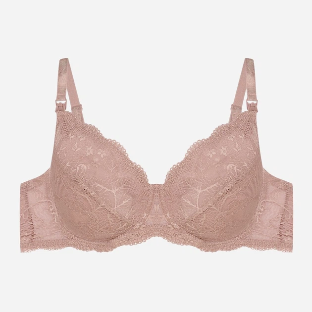 Бюстгальтер для годування з кісточками мереживний Esotiq Entri 42473-39X 80F Темно-рожевий (5903972555903) - зображення 7