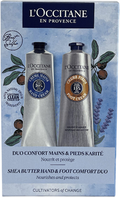 Zestaw kosmetyków do pielęgnacji ciała L'occitane Shea Butter & Foot Comfort Duo Krem do nóg En Provence Shea Butter 150 ml + Krem do rąk Karite Cr Manos 150 ml (3253581776315) - obraz 2