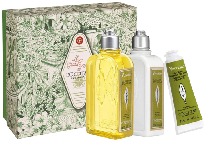 Набір для догляду за тілом L'occitane Verbena Молочко для тіла 250 мл + Гель для душу 250 мл + Крем для рук 30 мл (3253581775349) - зображення 2