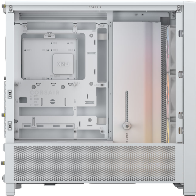 Корпус Corsair 4000D RS ARGB Frame Tempered Glass White (CC-9011297-WW) - зображення 3