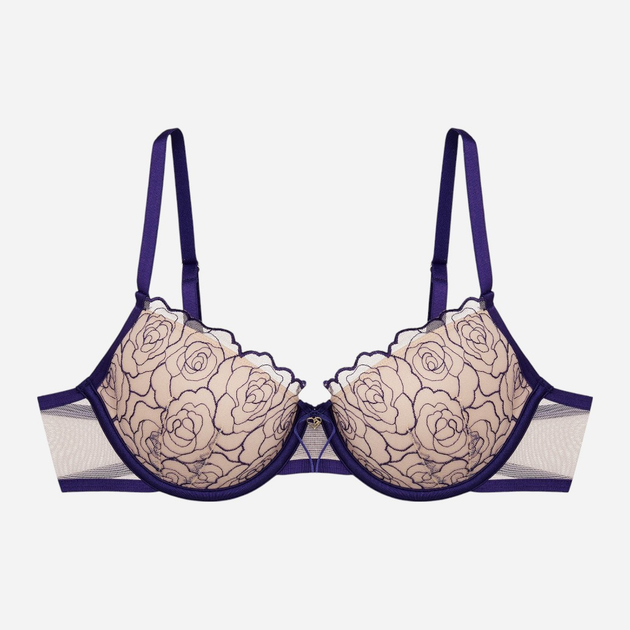 Бюстгальтер Push-up з кісточками мереживний Esotiq Batty 42513-59X 85B Темно-синій (5903972527337) - зображення 10