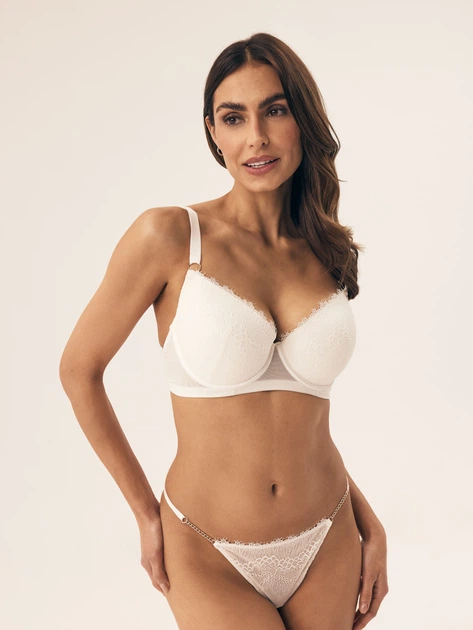 Бюстгальтер Push-up з кісточками мереживний Esotiq Bonjour 42518-00X 75F Білий (5903972528853) - зображення 8