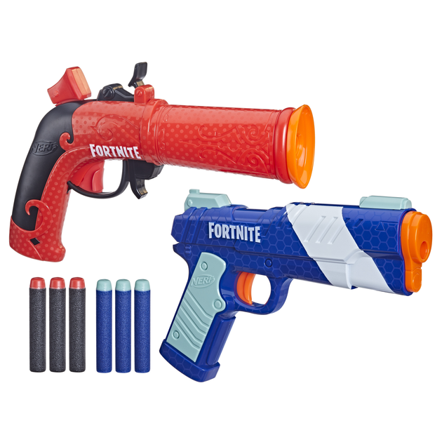 Набір із двох іграшковий бластерів Hasbro Nerf Fortnite Blue Shock F6243 (5010996113382) - зображення 6