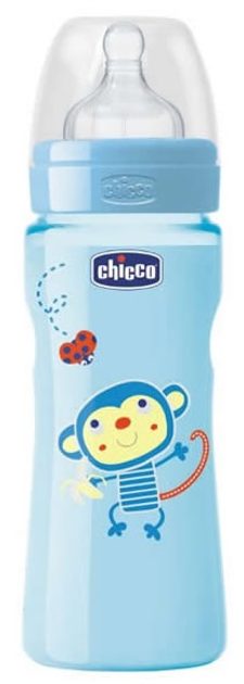 Butelka do karmienia Chicco Bib Beness Niebieska 330 ml (8058664058020) - obraz 1